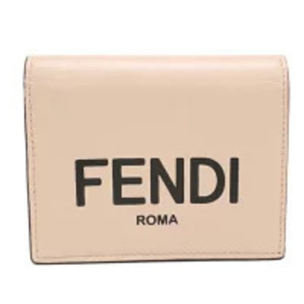 Fendi Bi fold Wallet Compact Roma Pink